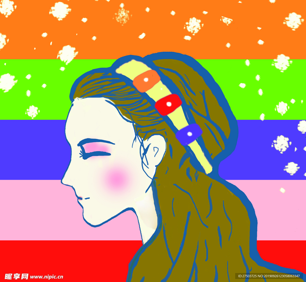 五彩世界的女孩