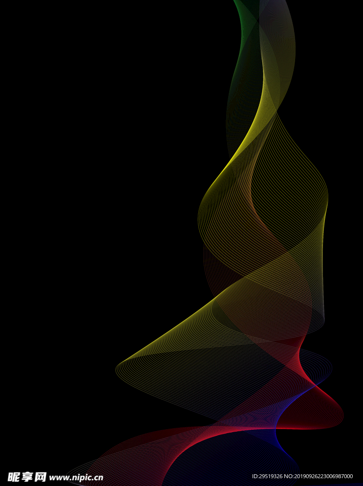 创意动感流线渐变色线条背景