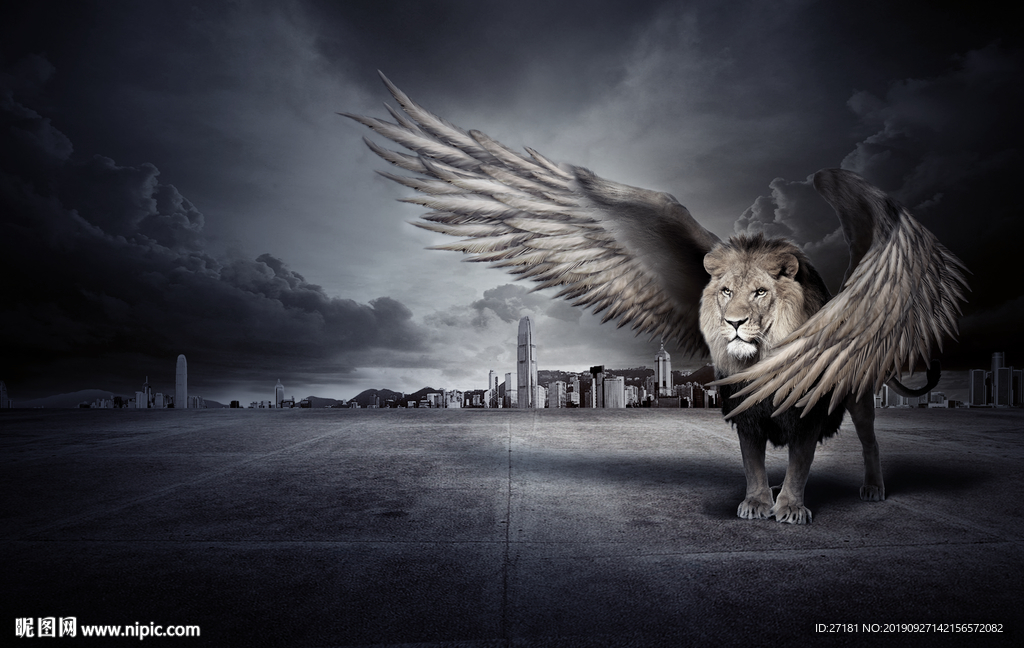 地产 高端 城市 狮子 翅膀