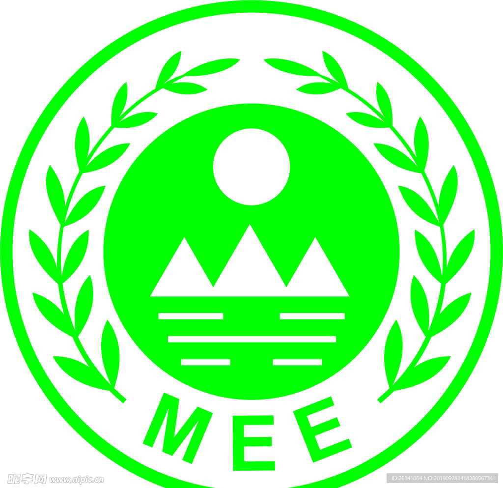 生态环境logo 绿水青山,