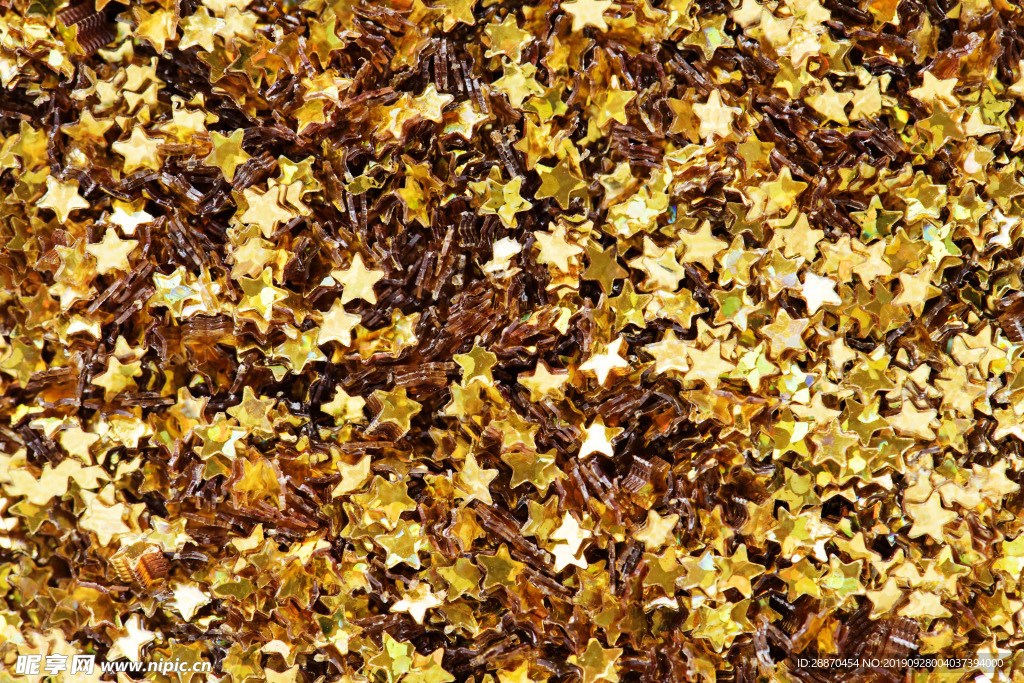 金色的星形闪光闪闪发光