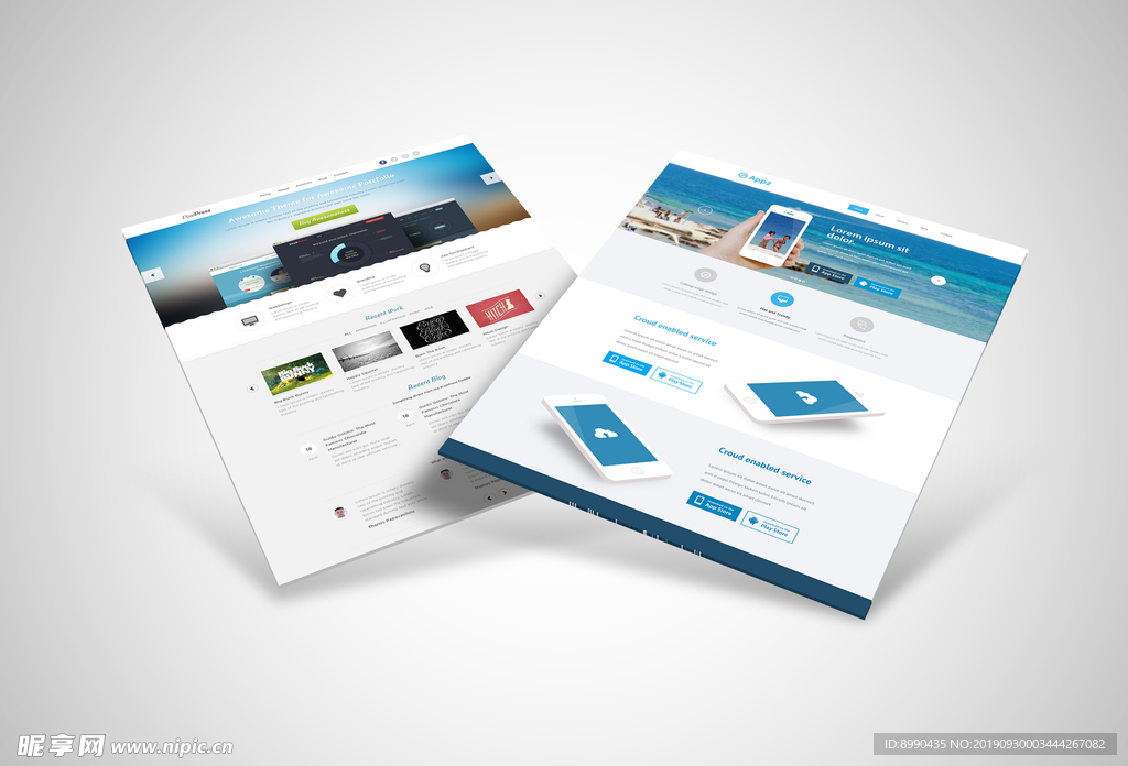 网站界面展示样机