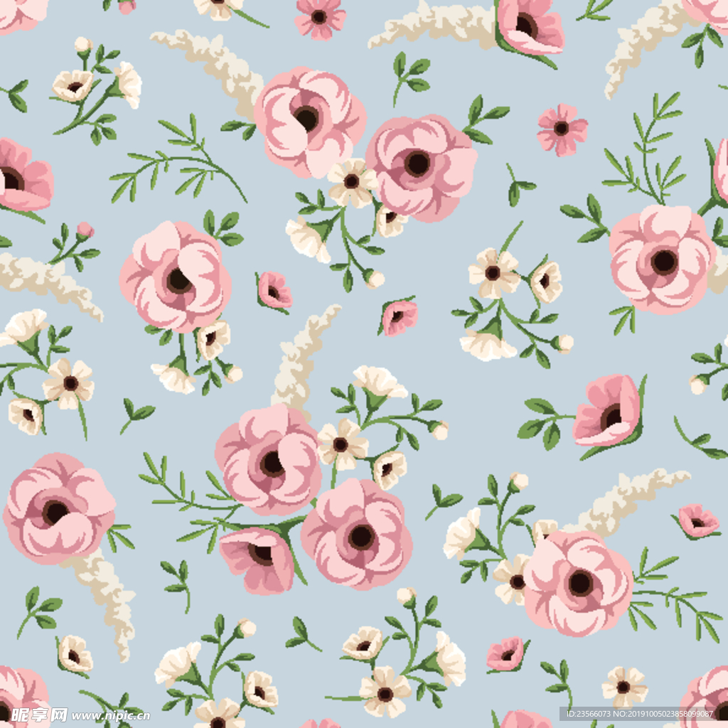 复古美式装饰画花朵