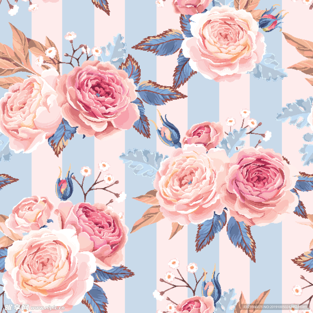 复古美式装饰画花朵