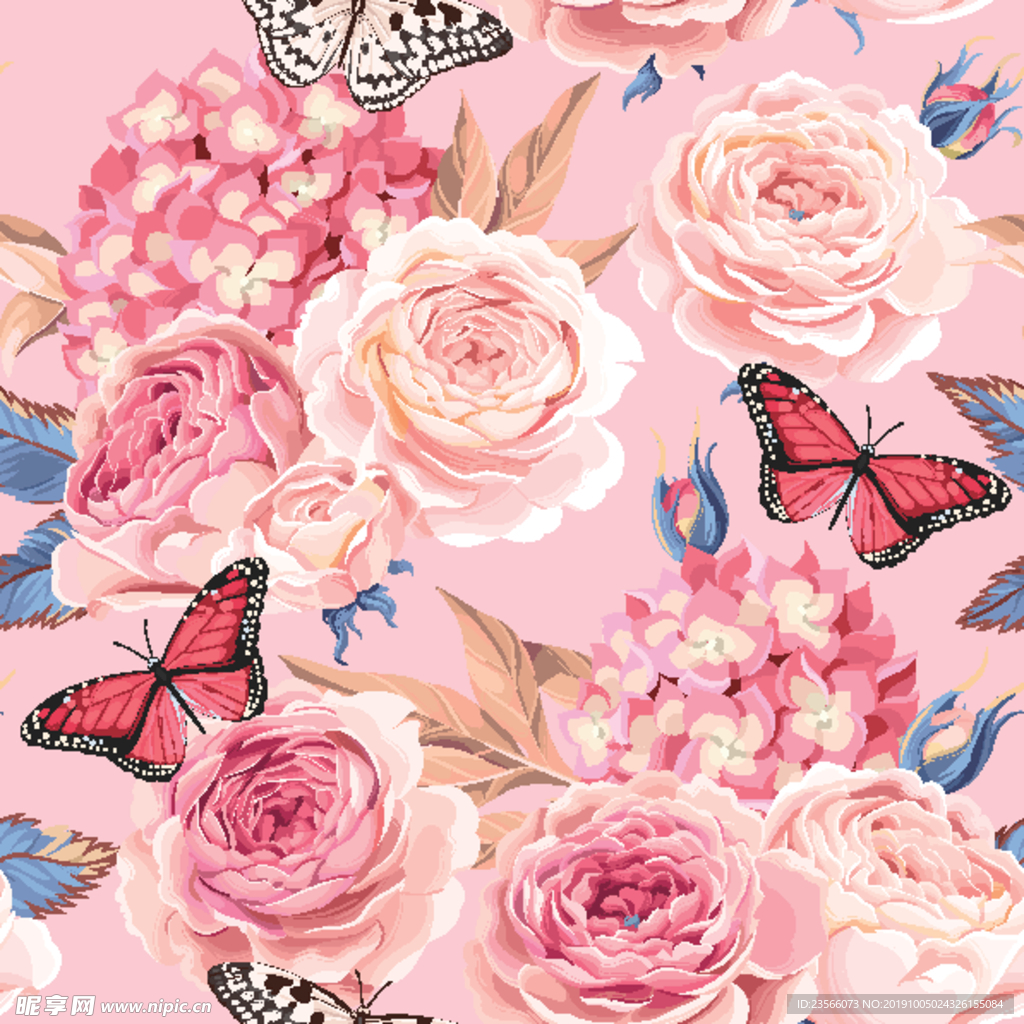 复古美式装饰画花朵