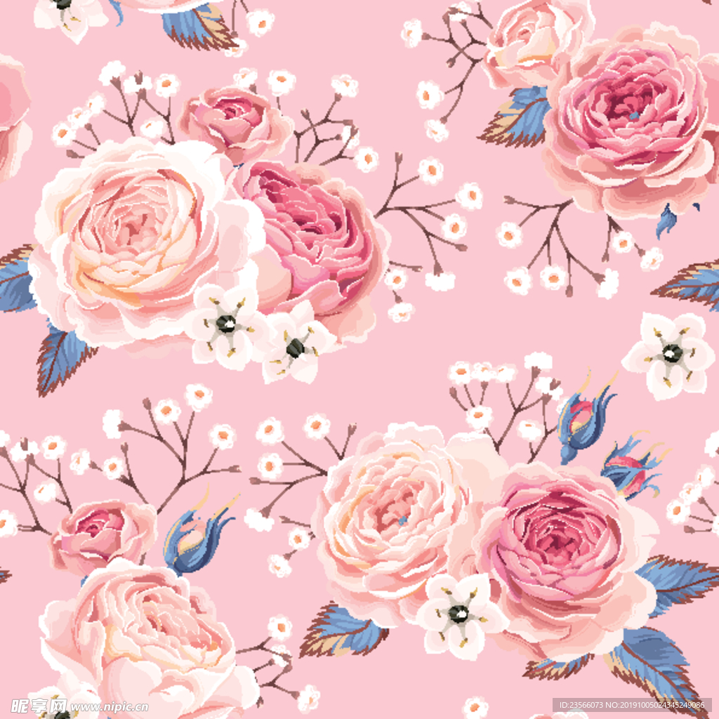 复古美式装饰画花朵