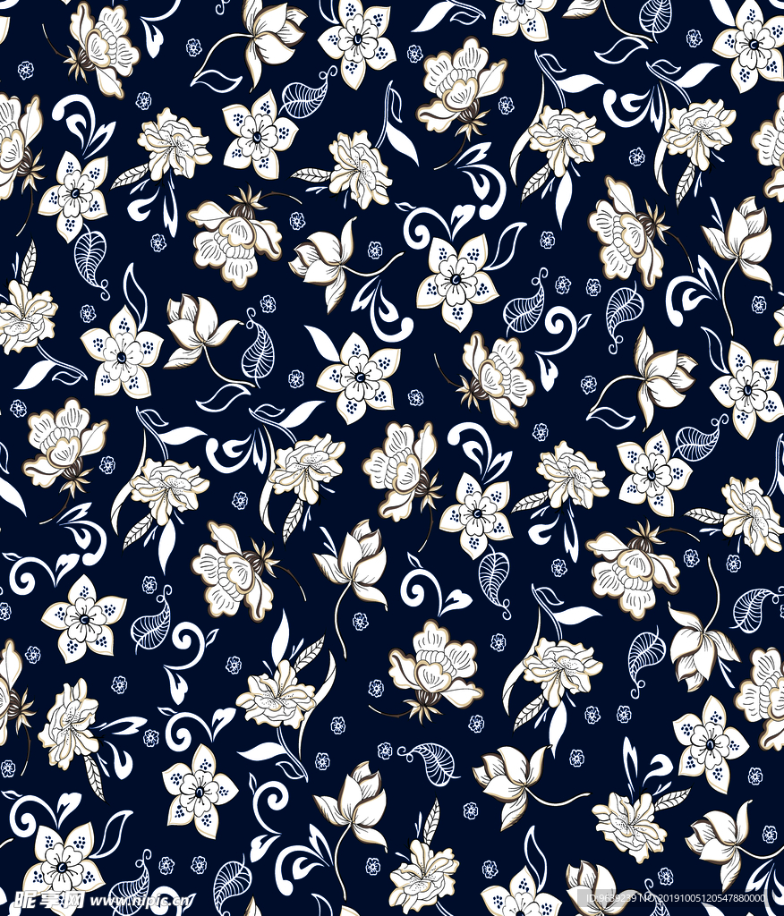 服装印花 碎花 数码印花 无缝