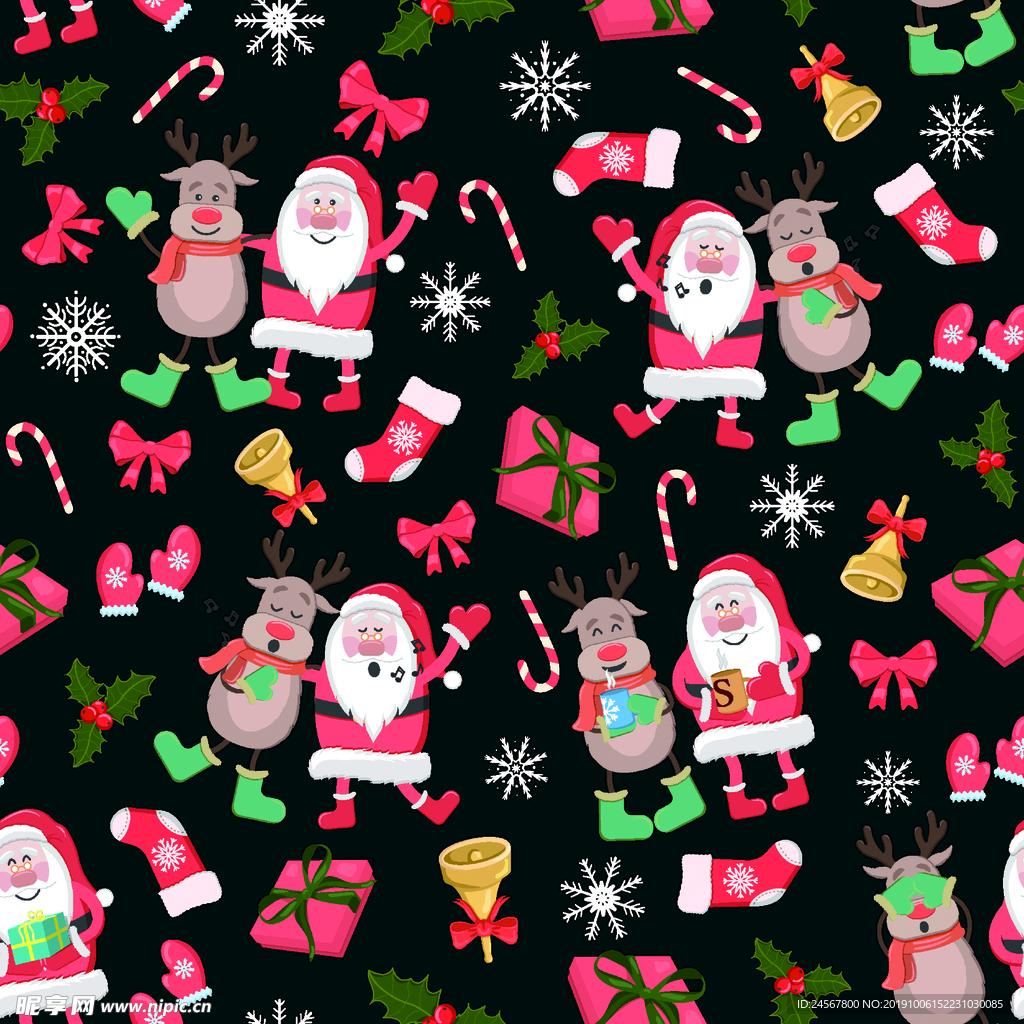 数码印花  圣诞