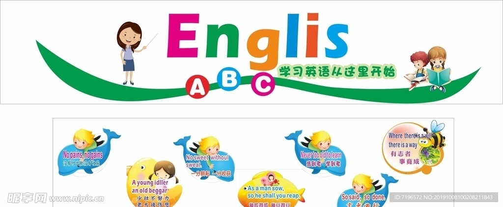 英语文化墙图片