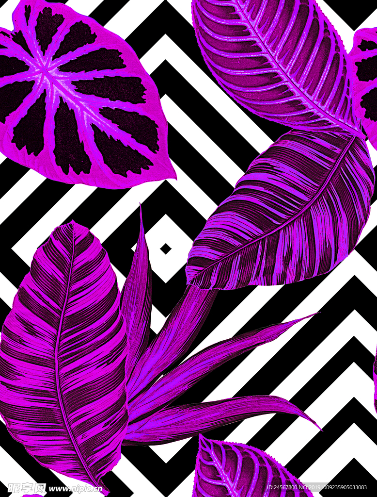 民族风 数码印花 方巾 棕榈叶