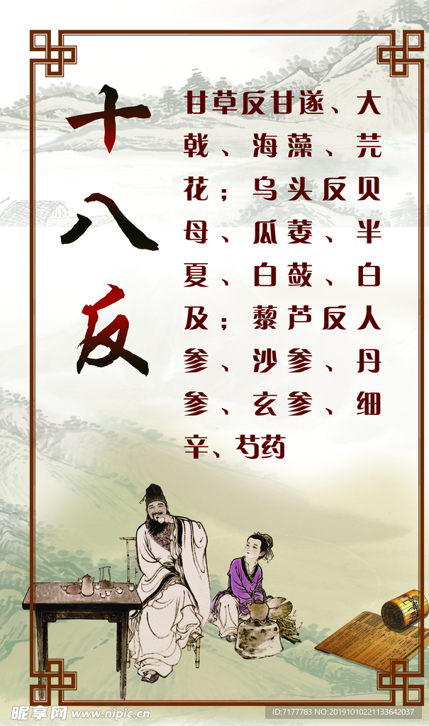 中药展板十八反