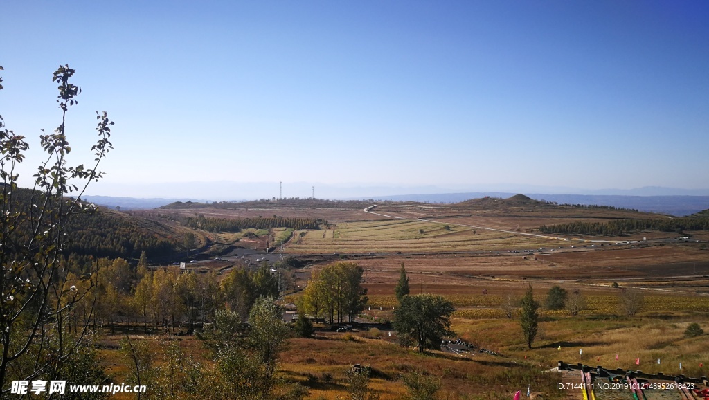 草原 天路 风车 蓝天 晴
