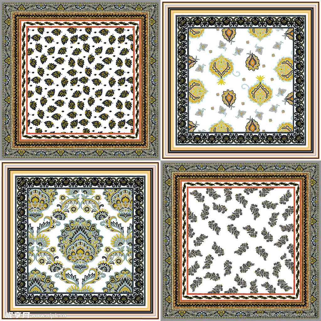 方巾 丝巾 大牌方巾 腰果花