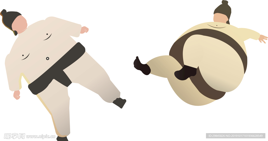 相扑服矢量造型