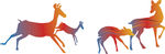 彩色鹿矢量造型