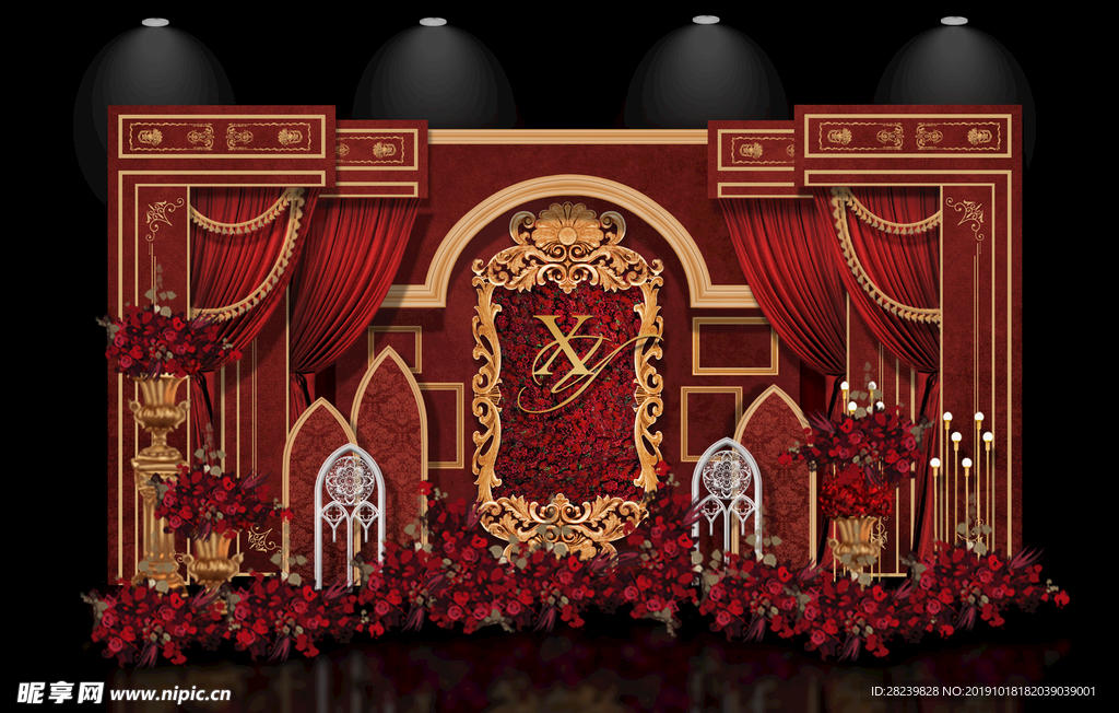 红金欧式复古婚礼PSD源文件