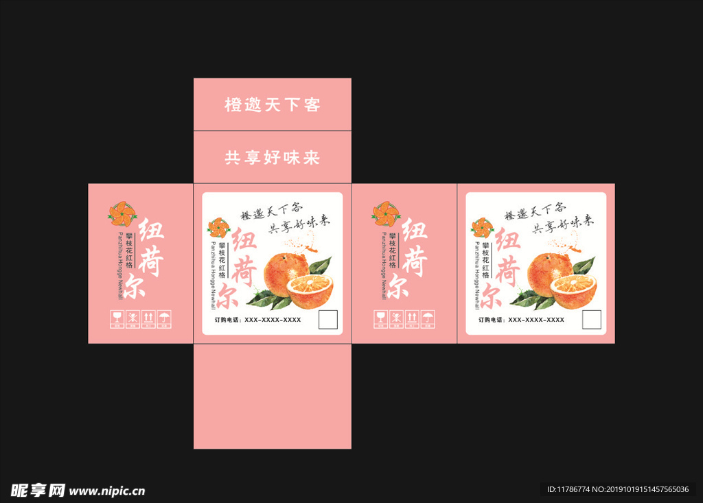 纽荷尔包装箱平面展开图