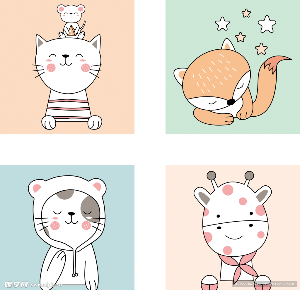 卡通动物图案