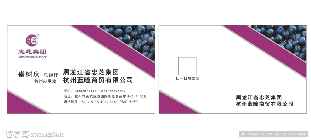 蓝莓企业名片