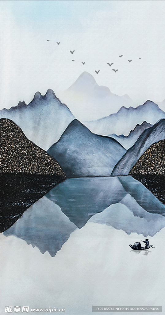 水墨山水 山水 山水画 意境山