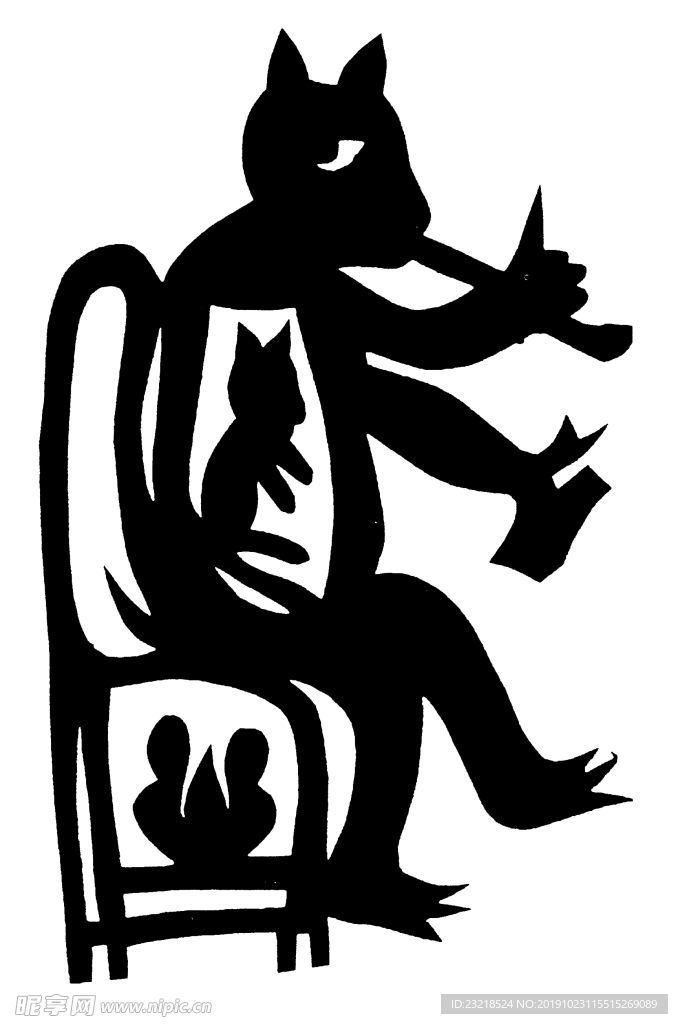 剪影 窗花 中国风 剪纸