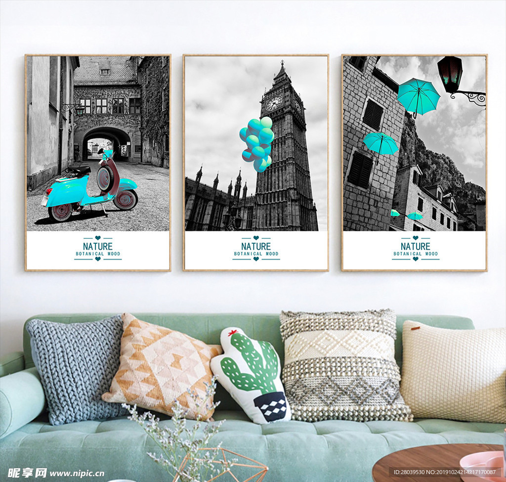 时尚现代简约建筑装饰画