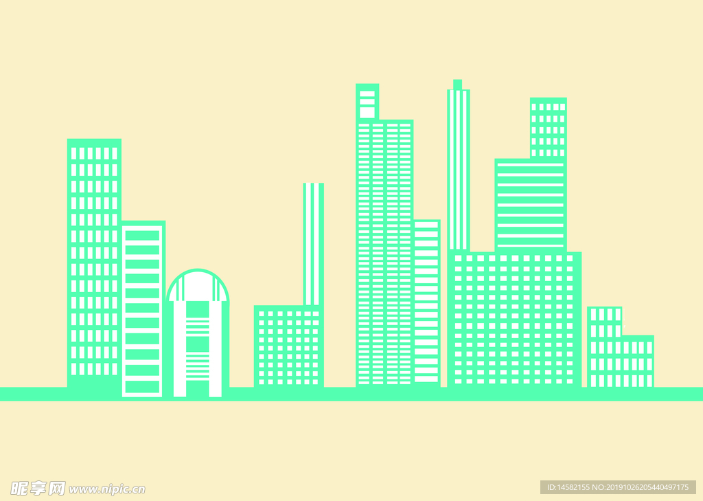 城市 楼  矢量图  背景