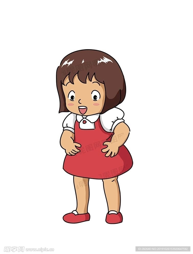 原创小女孩穿新衣