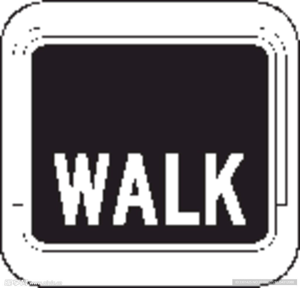 外国交通图标 行人通过标识