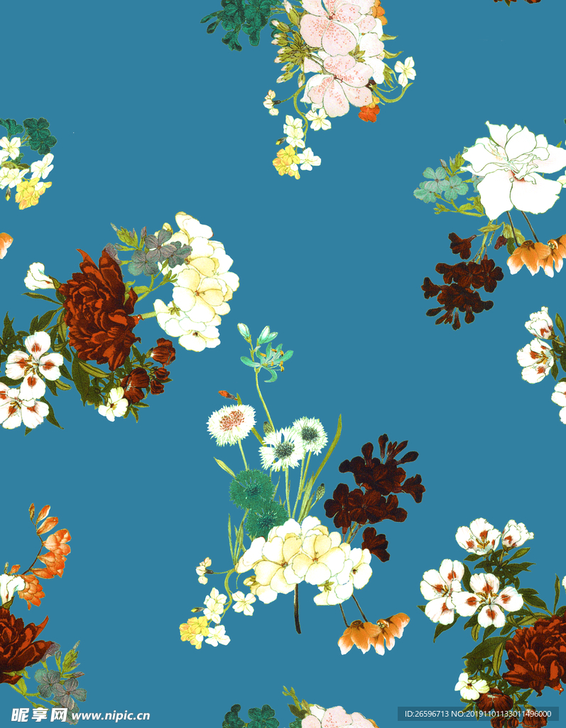 数码印花 花卉 花朵