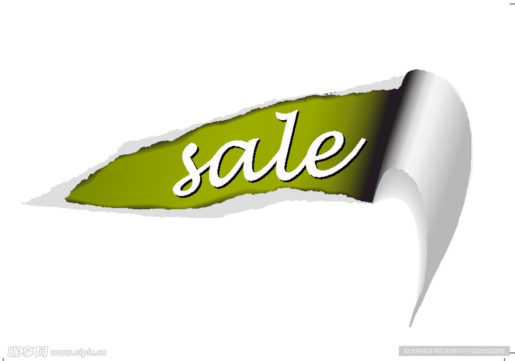 销售装饰图案 撕纸效果