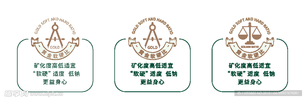纯净水黄金软硬比图标