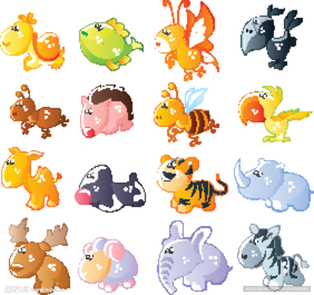 动物图标系列  矢量图  动物