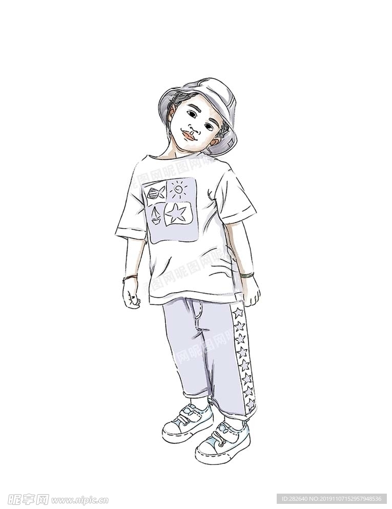 原创儿童水彩人物