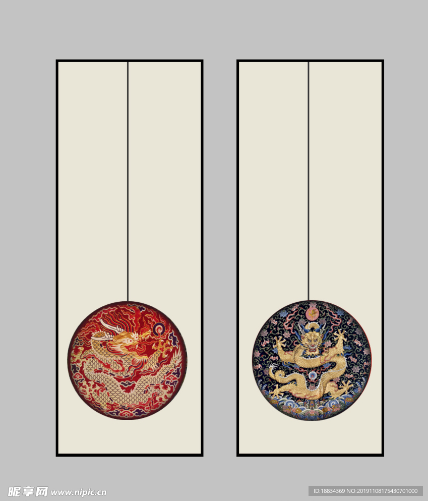 新中式装饰画 新中式双联画