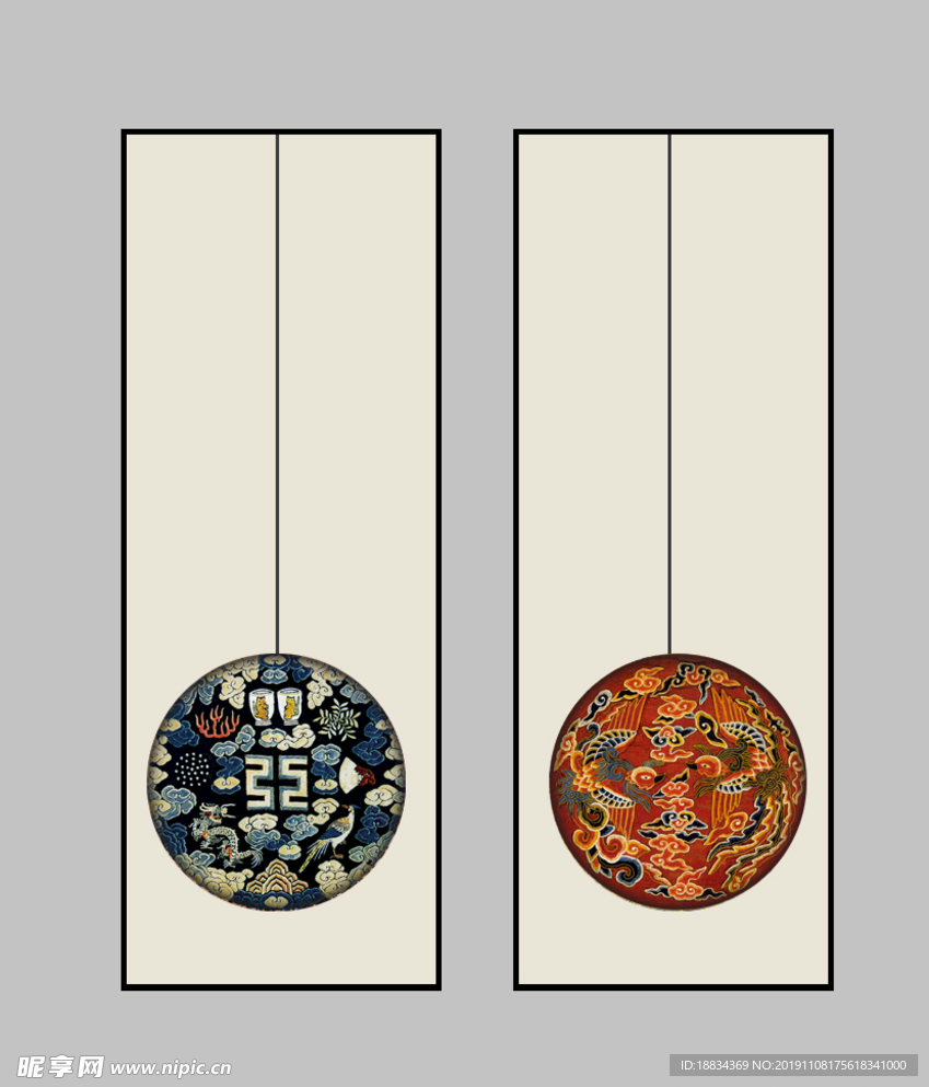 新中式装饰画 新中式双联画