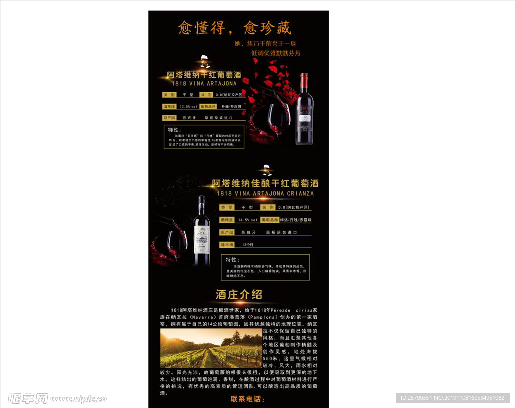 进口红酒介绍展架