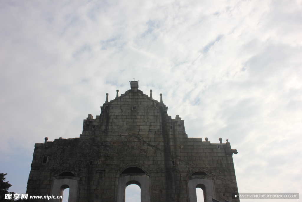 澳门大三巴牌坊背面