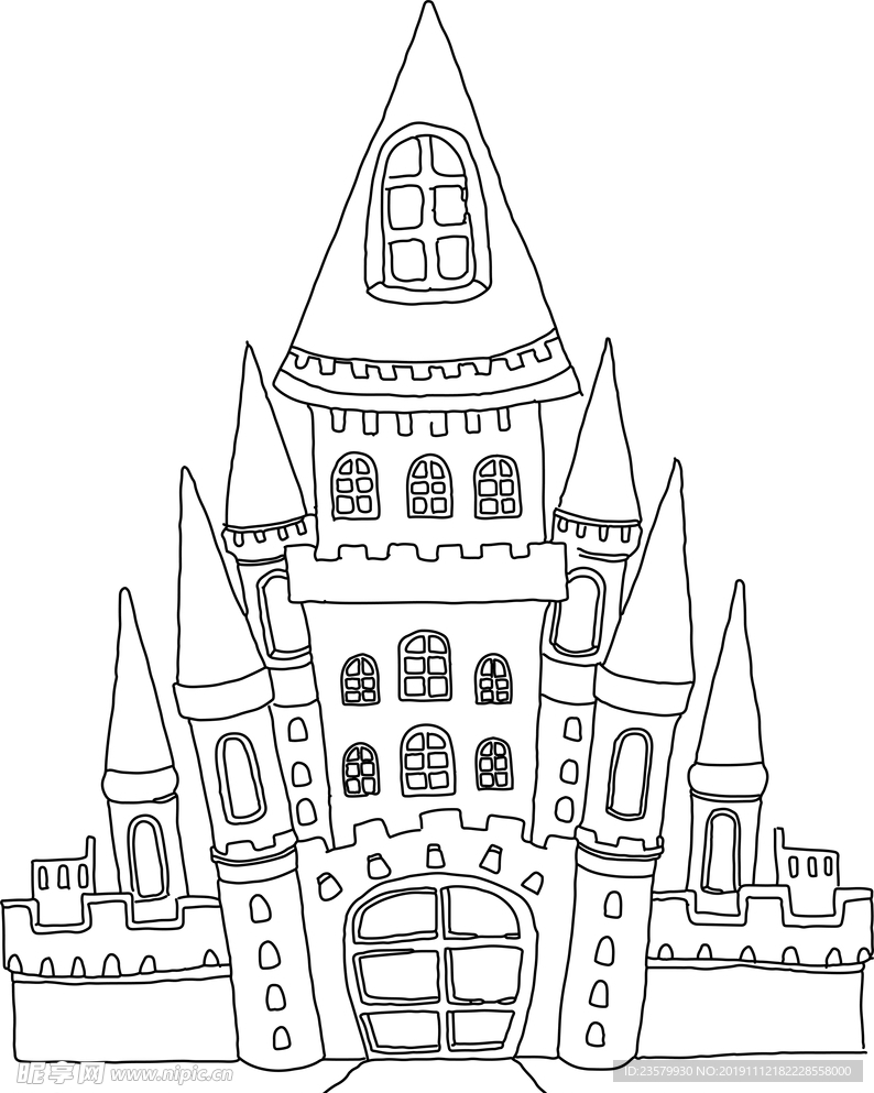 城堡简笔画