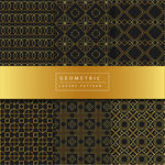 6款抽象几何形无缝背景矢量素材