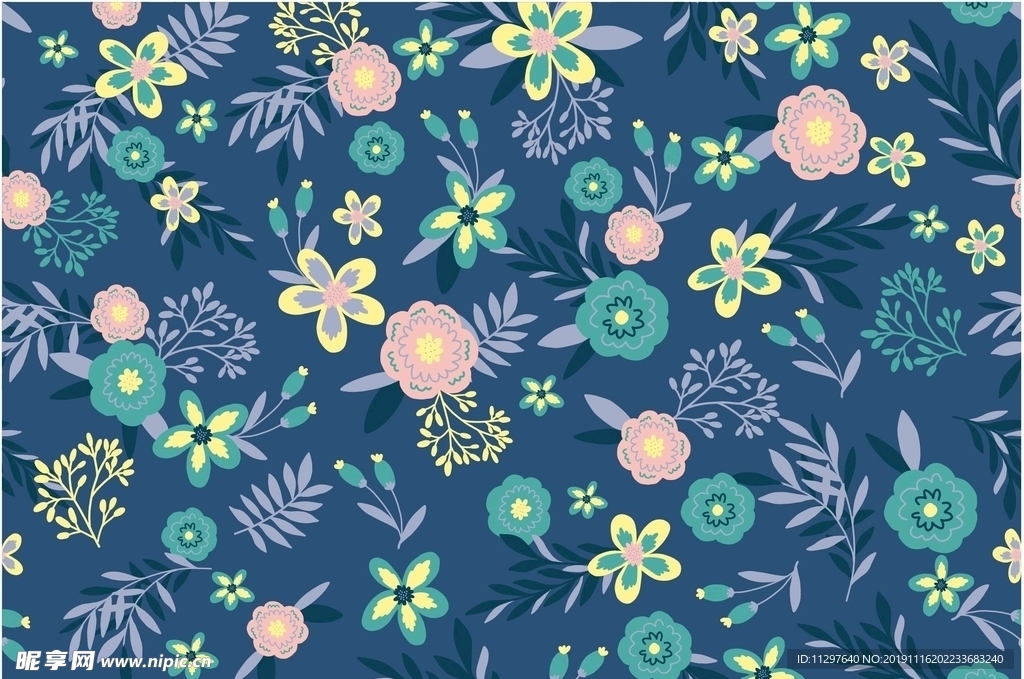 花朵不规则排列