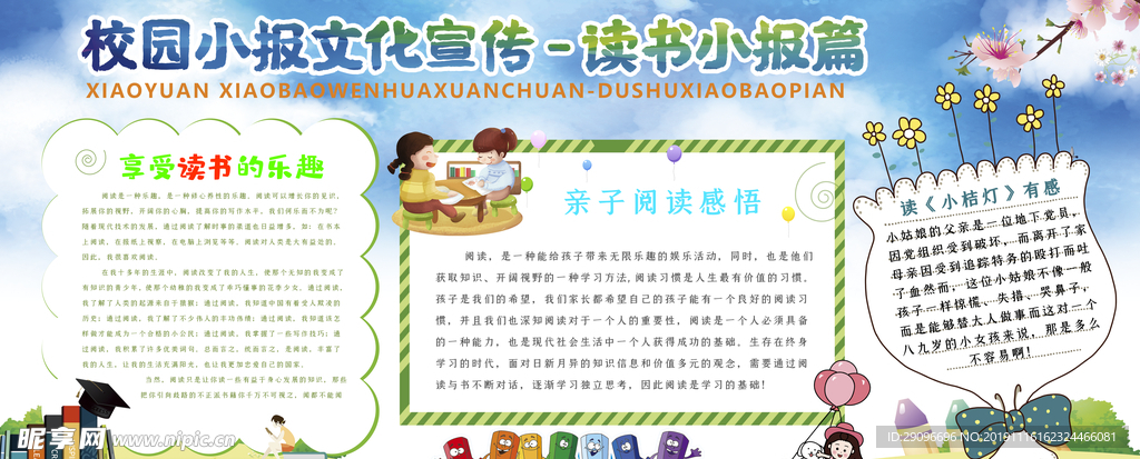 校园小报文化宣传-读书小报篇展