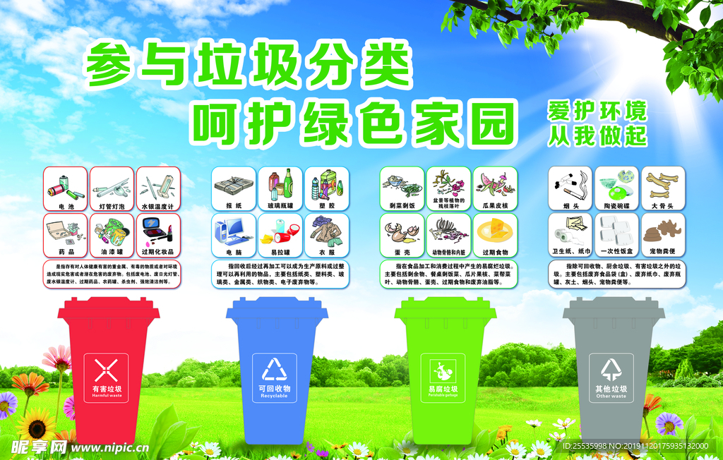 参与垃圾分类 呵护绿色家园