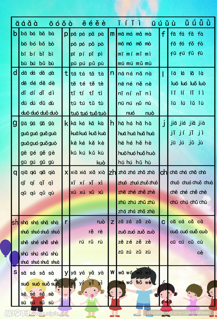 拼音表