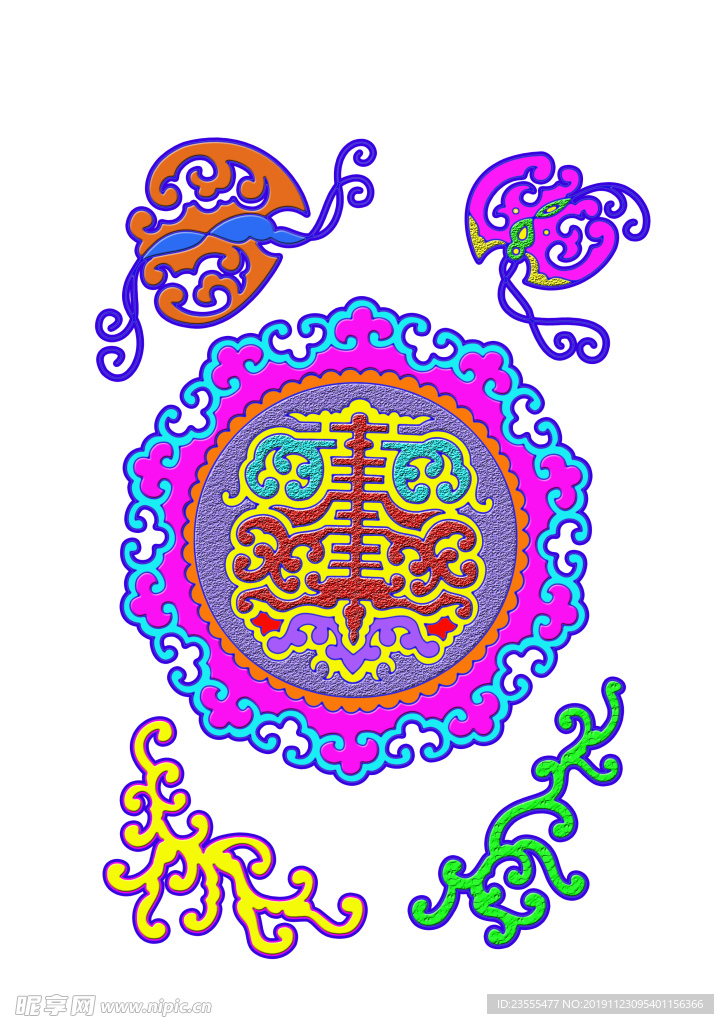 传统背景 民族底纹 民族花纹