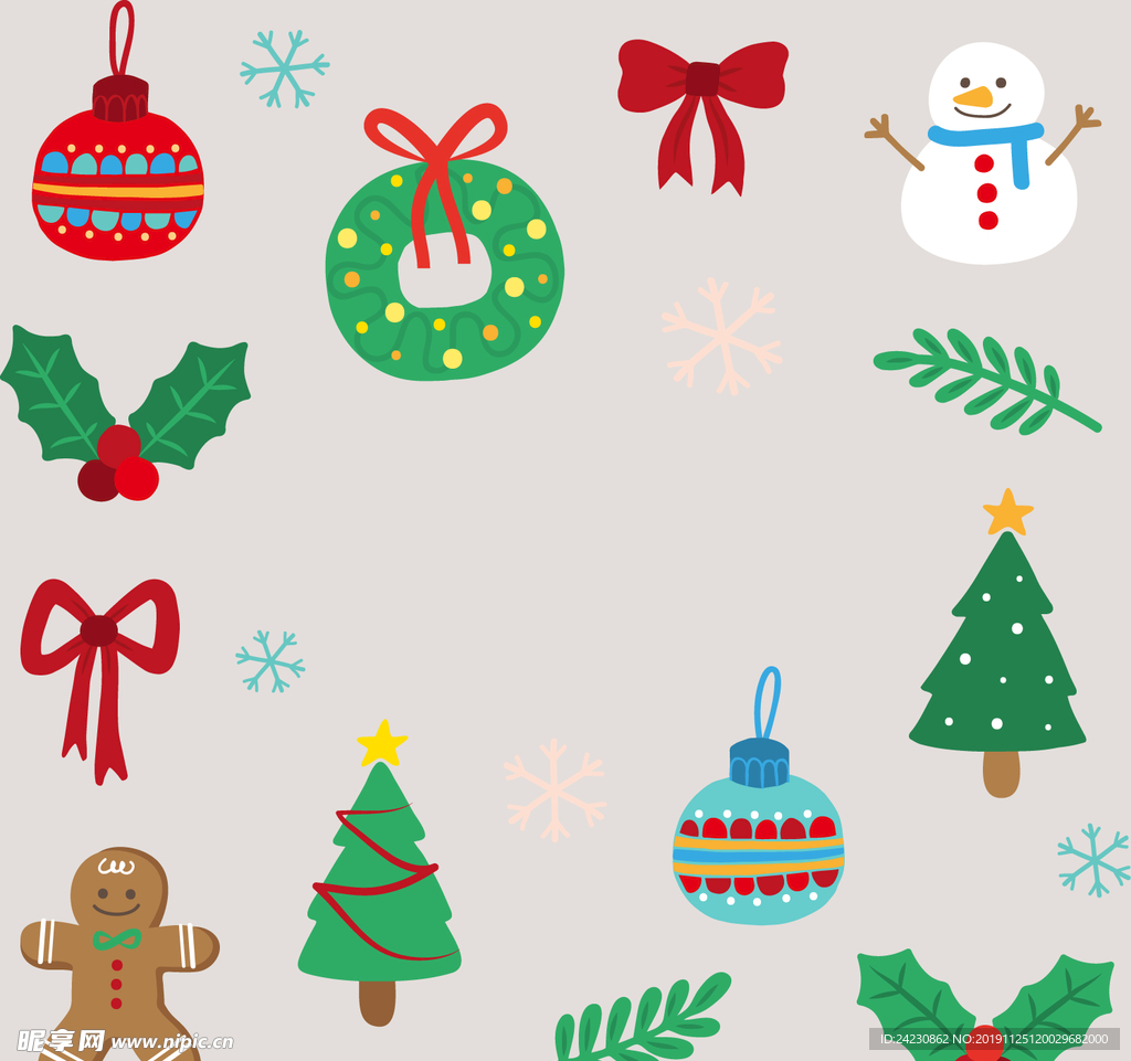 圣诞插画元素