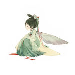 水彩插画精灵女孩