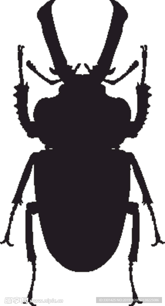 昆虫系列锹形虫剪影