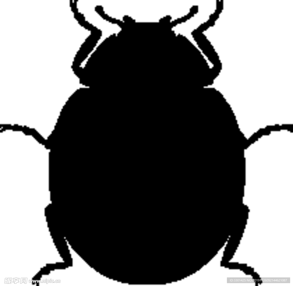 昆虫系列 七星瓢虫剪影