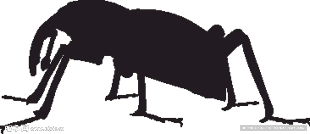 昆虫系列米象剪影